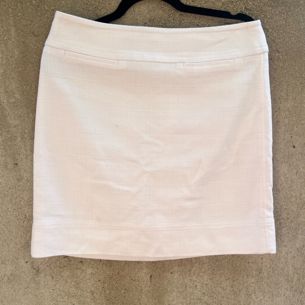 Talbots White Pencil Mini Skirt for Work